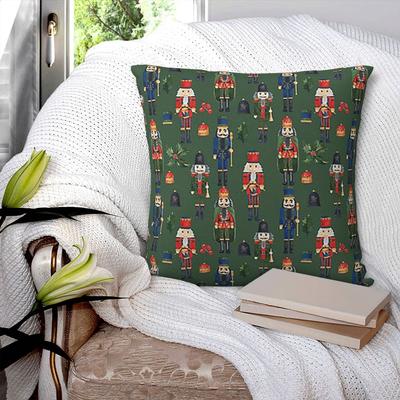 Stylish Nutcracker Party Square Pillowcase Cushion Cover Pillow Case Throw Pillow Cover for Home Bedroom Car