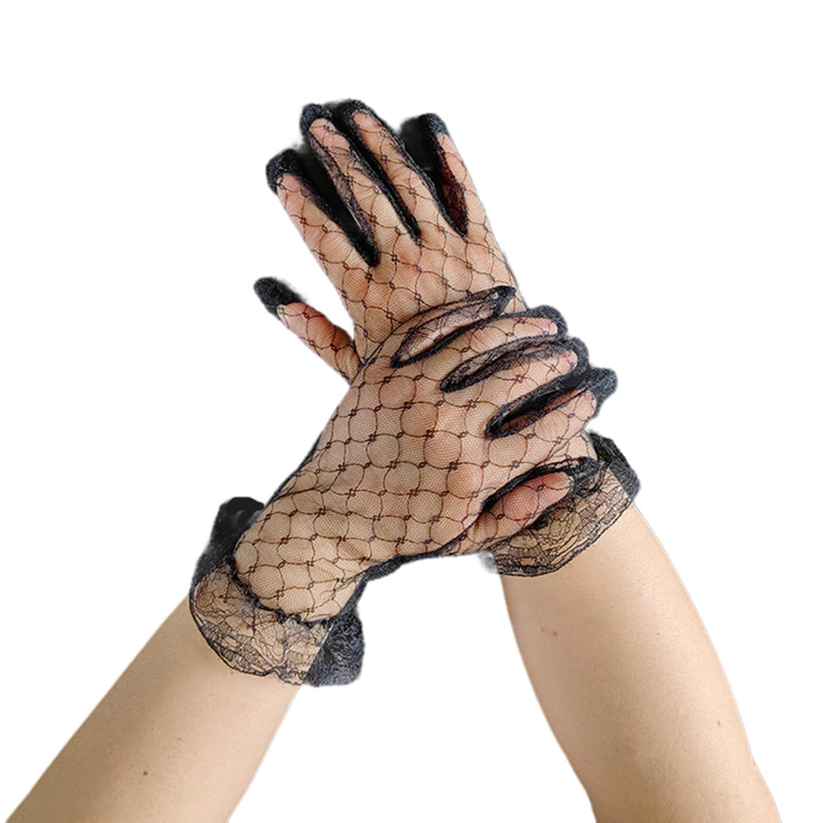 

Evening Dress Gloves for Women Lady Full Finger Gloves Prom Accessory Flapper Gloves 1920s Stretchy Gloves 1 чёрный