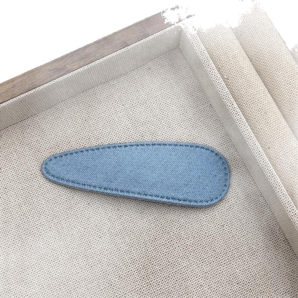 Korėjietiško stiliaus džinsinio mėlynumo kirpčiukų plaukų segtukas - Paprastas geometrinis audinio plaukų segtukas mergaitėms