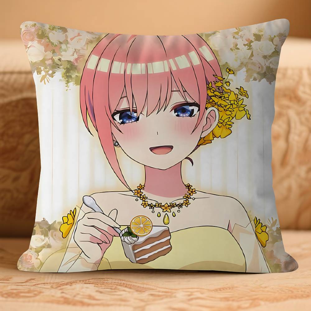 

Ichika Anime NakanoS Наволочка Съемная Моющаяся Наволочка-Подушка – Всесезонный Мягкий Лен 16x16Inch