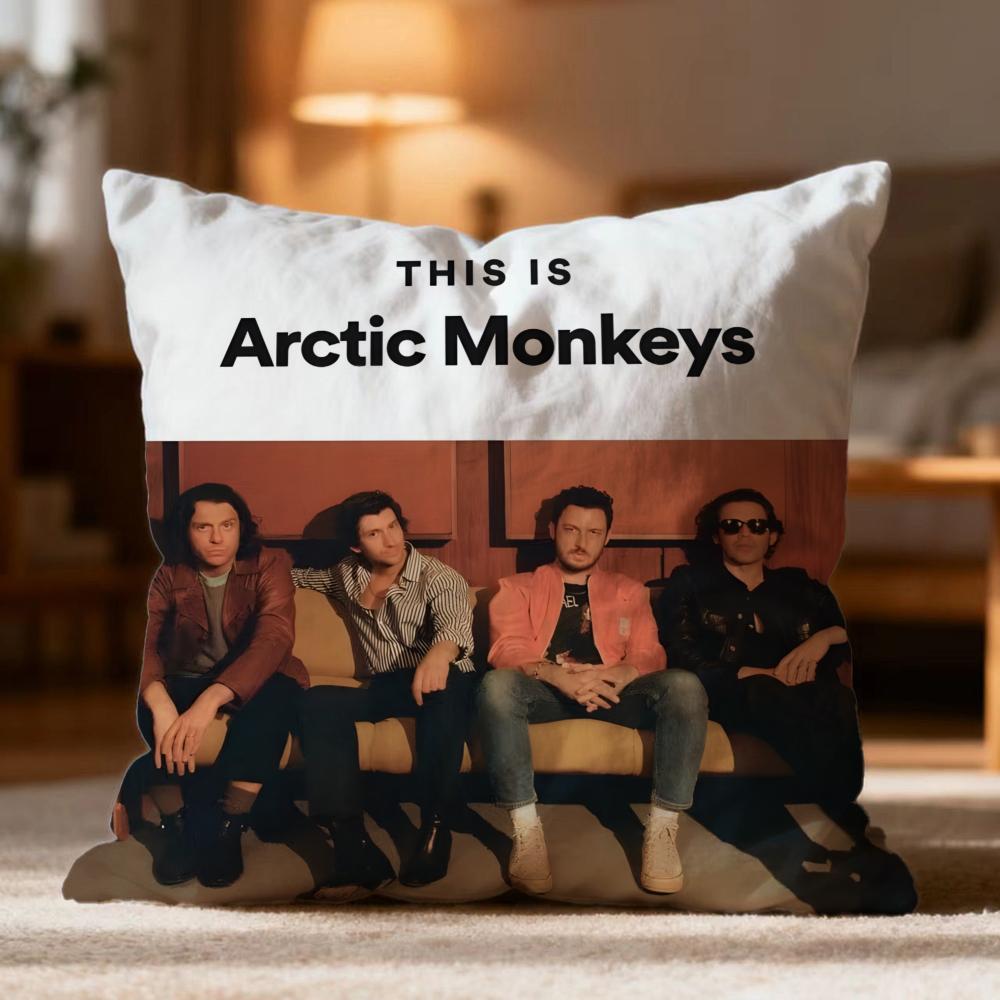 Popular AArctic Monkeyses Cushion Cover Soft Washable Pillow Case Multi-Scene for Couch Bed Travel Office Use