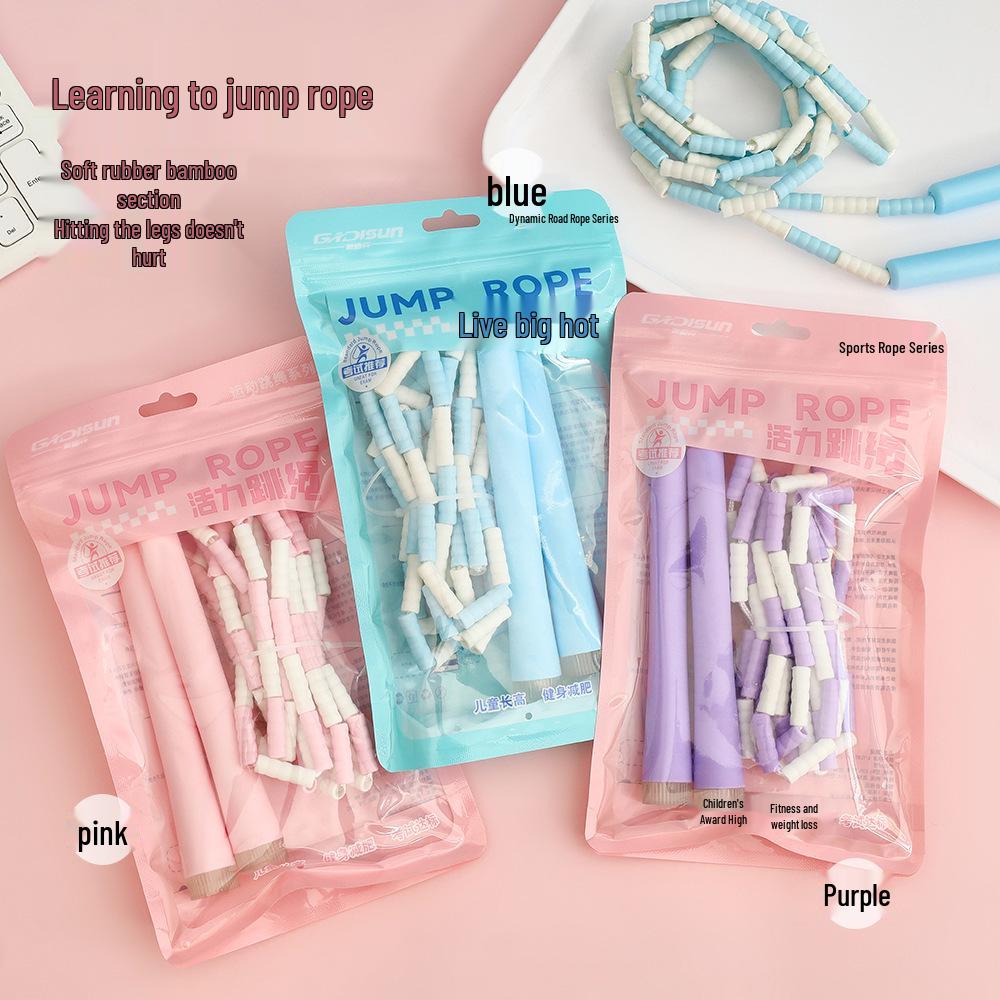 Adjustable Bamboo Jump Rope for Kids - Ideal for School, Kindergarten, Competitions, and Beginners