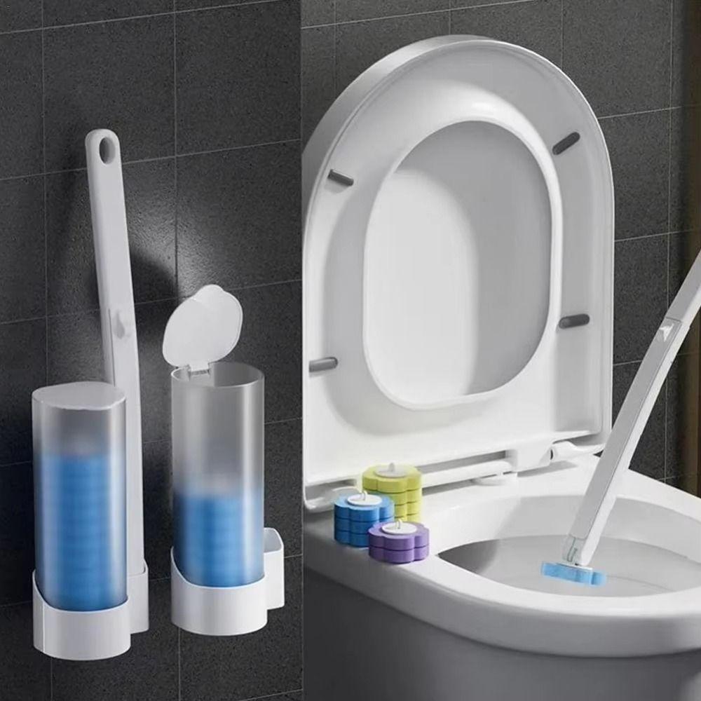 360° Cleaning Toilet Bowl Brush Holder Disposable Toilet Brush Bathroom Cleaning