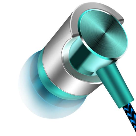 Fashion Braided Wired Volume Control Phone Stereo Sound Laptop In-ear Earphones