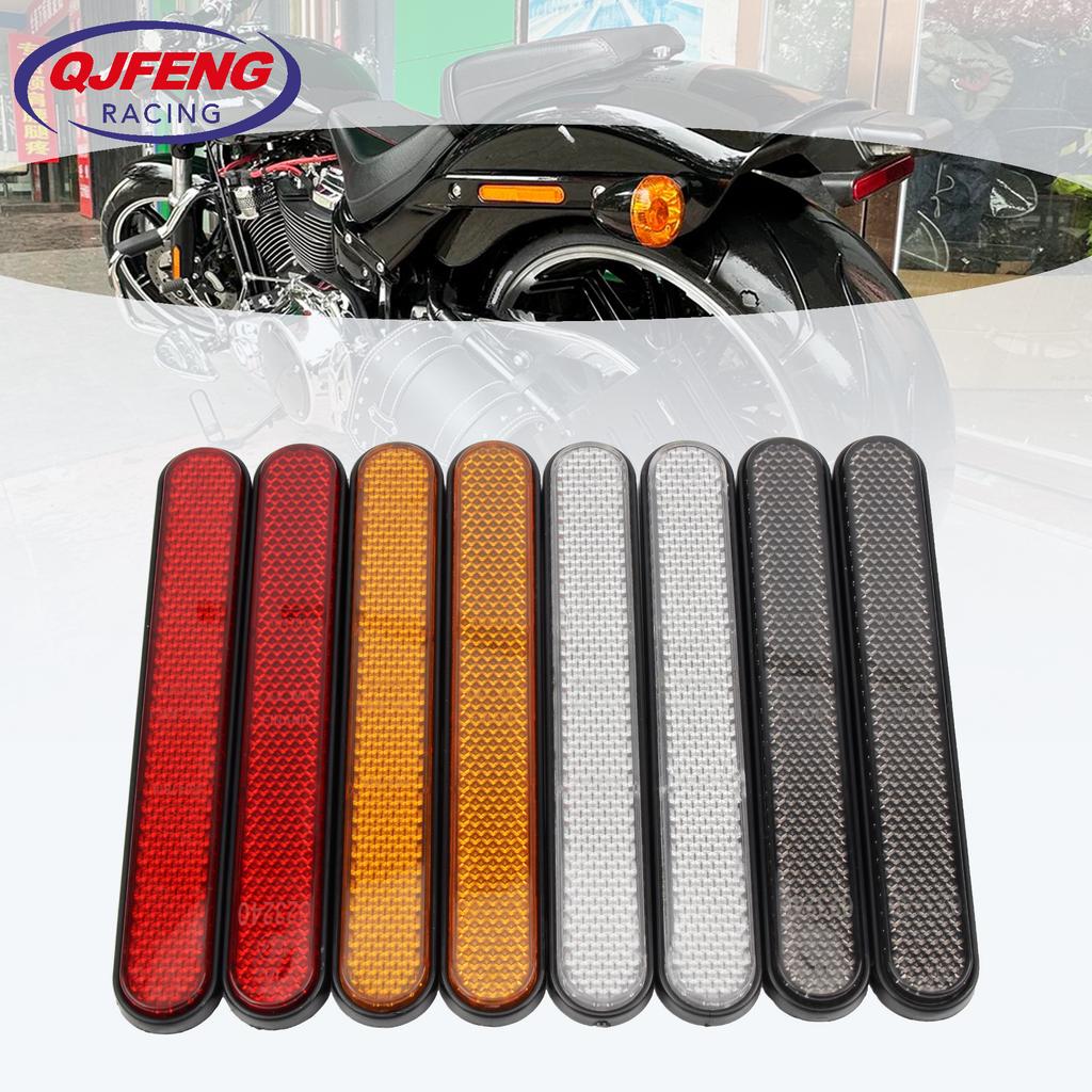 Motorcycle Front Fork Reflector Sticker Lower Legs Slider Saddlebag Latch Cover Safety Warning For Harley Sportster XL Universal