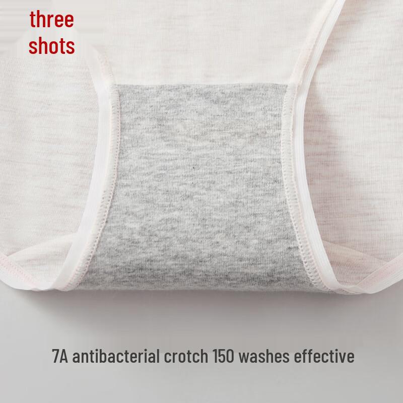 Threegun Women's Modal Antibacterial Mid-Waist Briefs (3-Pack)