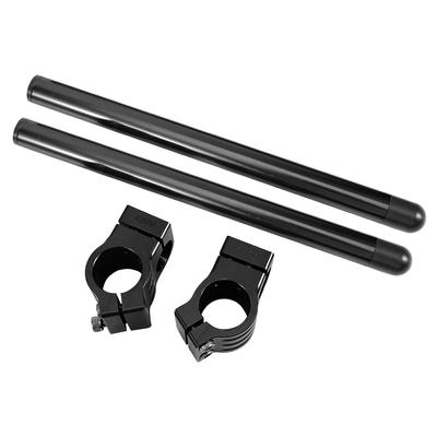 43mm Universal Motorcycle Clip On Handlebar Fork Aluminum Separate Handle Set(Black)