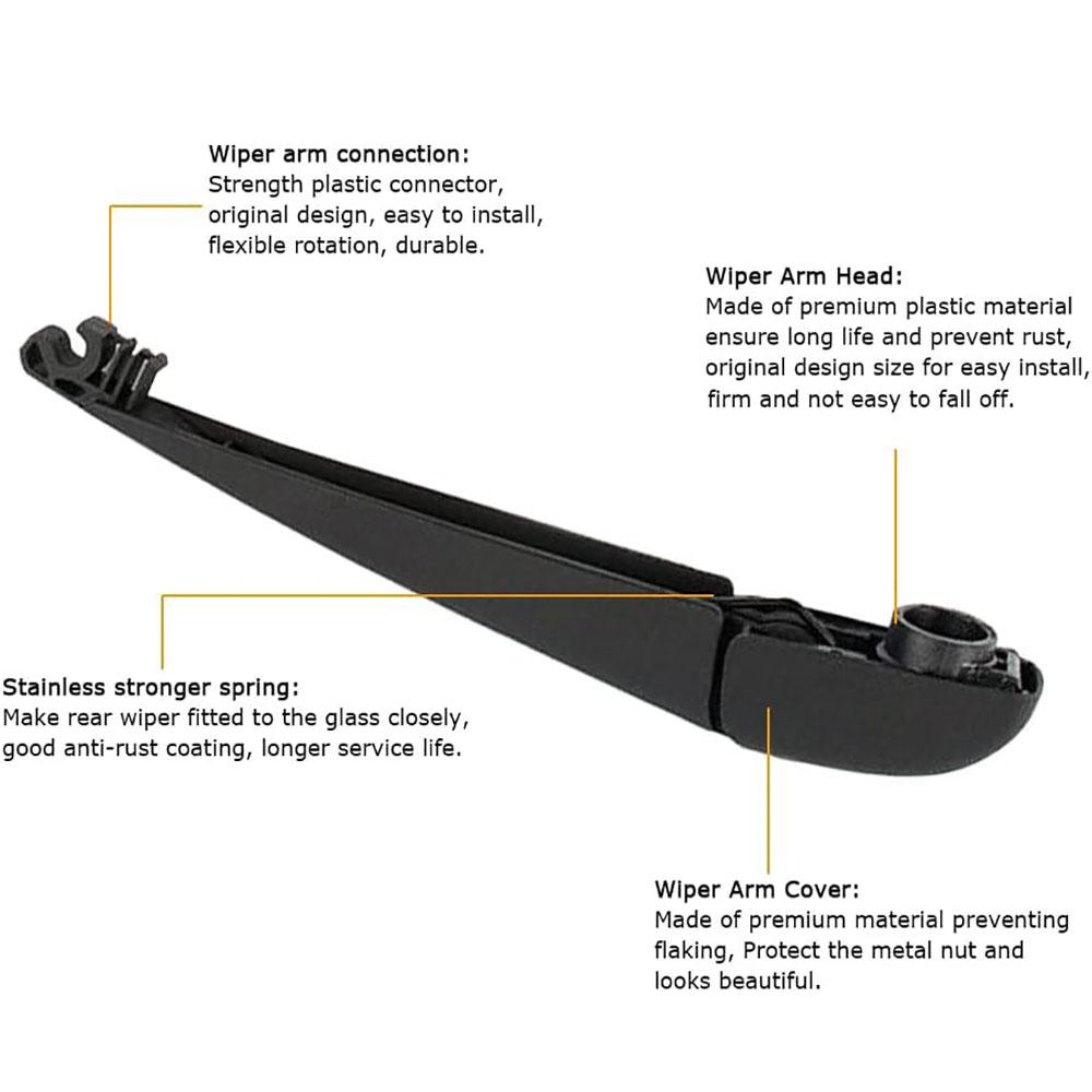 1Set Rear Wiper Arm and Blade 68079868AA New for Jeep Grand Cherokee 2011-2018