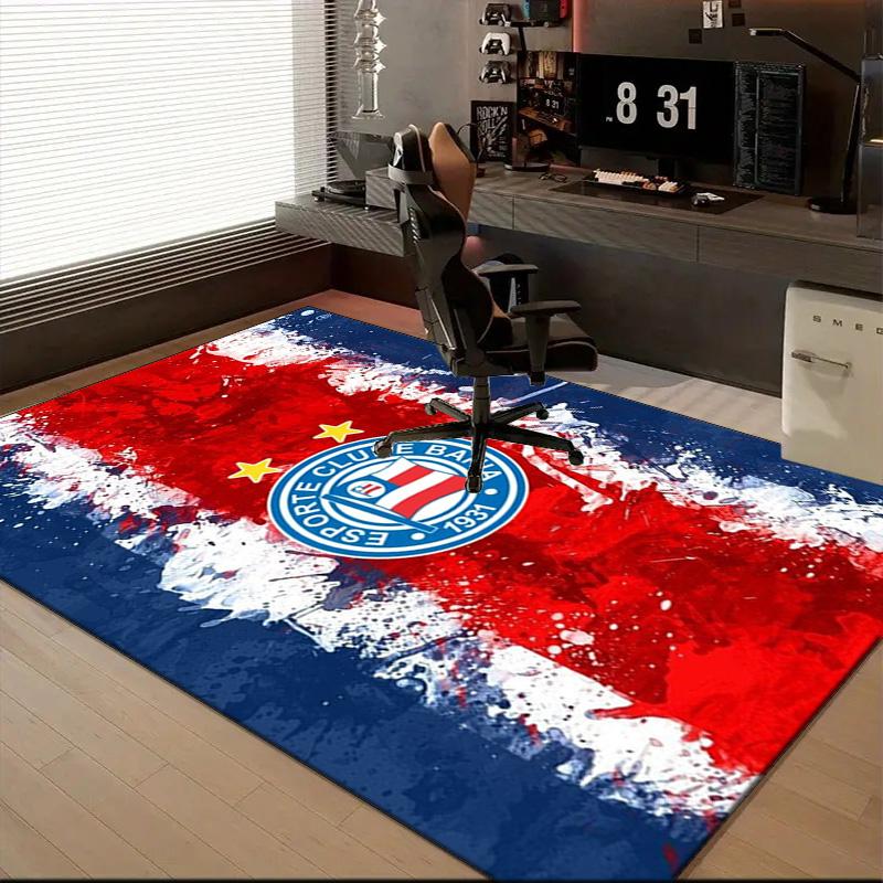 Ba-hia Sports Club Emblem Printed Office Carpet Chair Cushion  Entryway Rug, Rugs for Living Room, Bedroom Christmas gifts