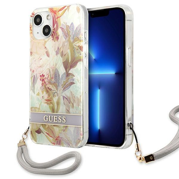 Guess Guhcp13Shflsu Iphone 13 Mini 5,4 Fioletowy/Purple Hardcase Flower Strap