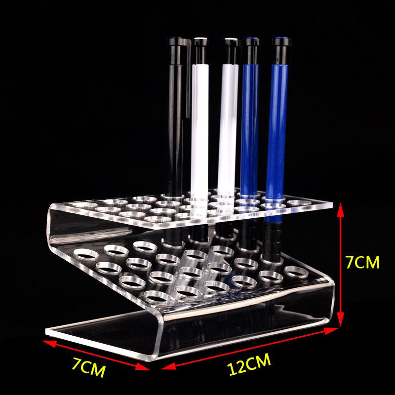 Transparent Acrylic Pen and Pencil Holder Display Rack for Stationery, Eyebrow Pencils, and Children's Hairpins.