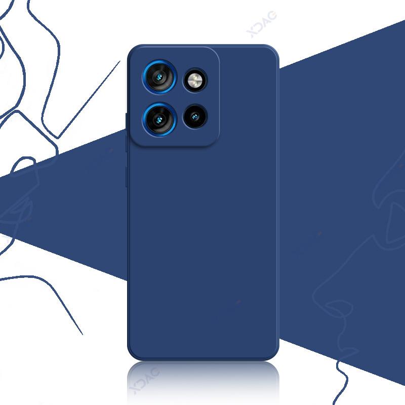 

Чехлы для мобильных телефонов Motorola Moto S50 Edge 50 Neo MotoS50 Edge50Neo 5G 6.4 Мягкий роскошный квадратный жидкий силиконовый чехол Moto Edge 50 Neo 5G синий