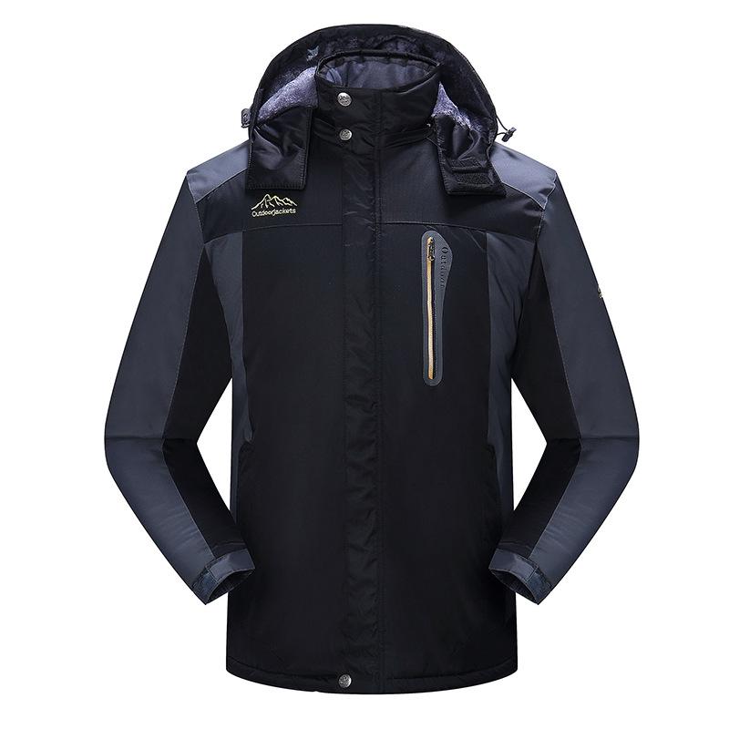 Unisex Plus Size Windproof Winter Jacket, Waterproof Warm Outerwear for Outdoor and Mountain Adventures.