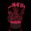 USB Battery Powered 3D Illusion Night Light Seven Color Changing Night Lamp Night Light  Home Decor
