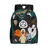 Mochila Escolar de la Fundación SCP de Colores Moda Mochila Gran Capacidad Mochila Genial Estética de Terror Para Adolescentes