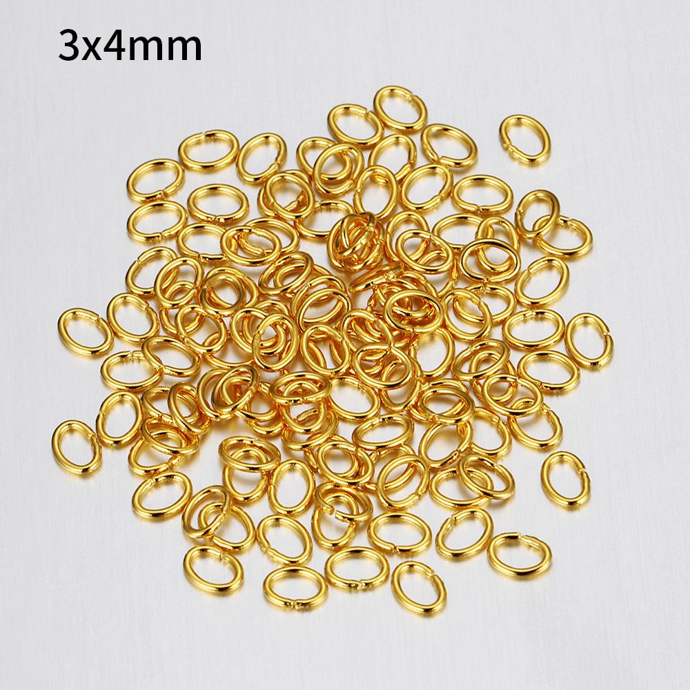 100Pcs 300Pcs Stainless Steel Strong Oval Open Jump Rings Split Ring Connector for DIY Bracelet Necklace Jewelry Making Findings