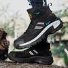 Casual Sneakers Men Lace-up High-top Comfortable Wear-resistant Breathable Hiking Shoes Men Shock-absorbing Outdoor Sports Shoes