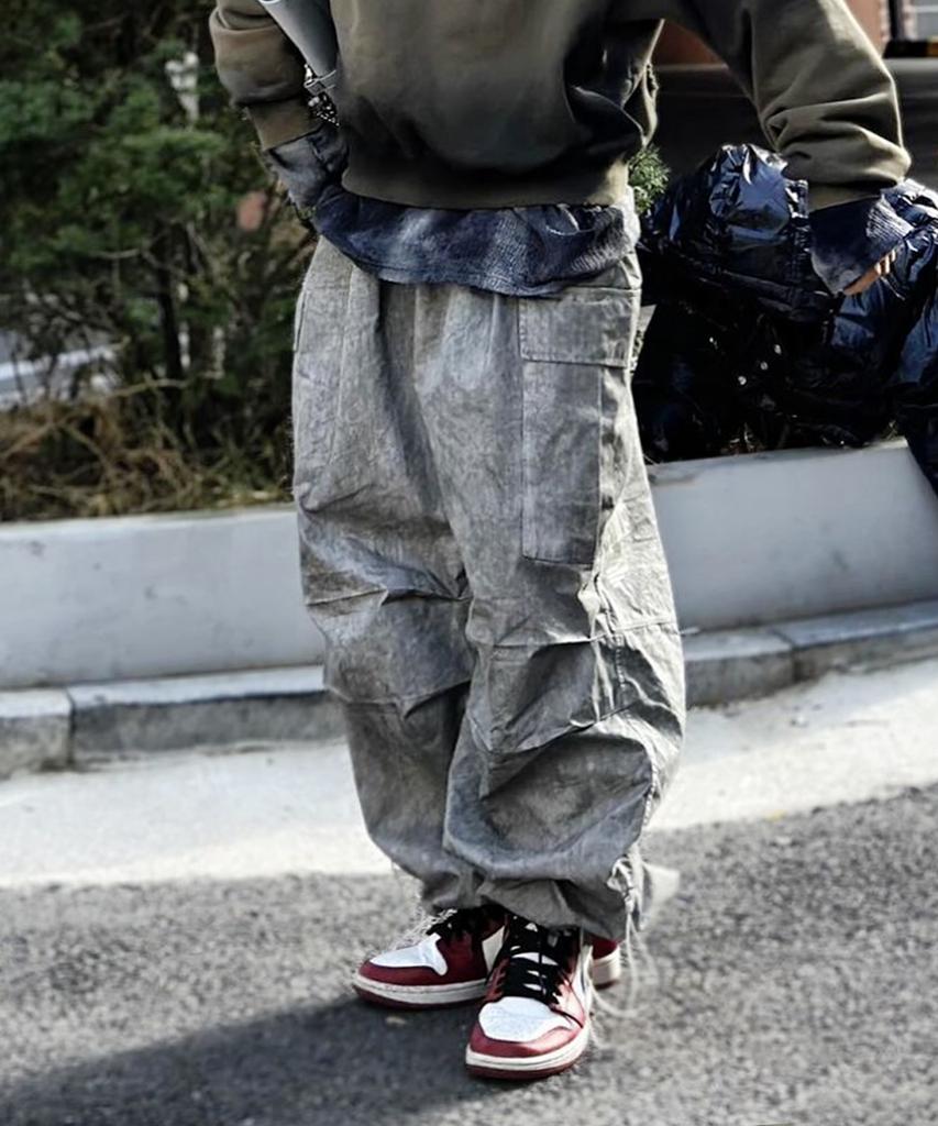 Deomail Cn Piece Dyding Ballon Pants [Grey]