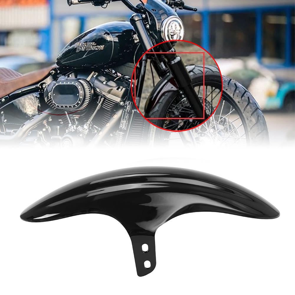 Motorcycle Gloss Black Front Fender Mudguard Cover Protector Mask For Harley M8 Softail Street Bob FXBB/S 2018-2022