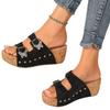 High-heel Platform Wedge Sandals for Women, New Style Leather Buckle Shoes, Summer Sandals