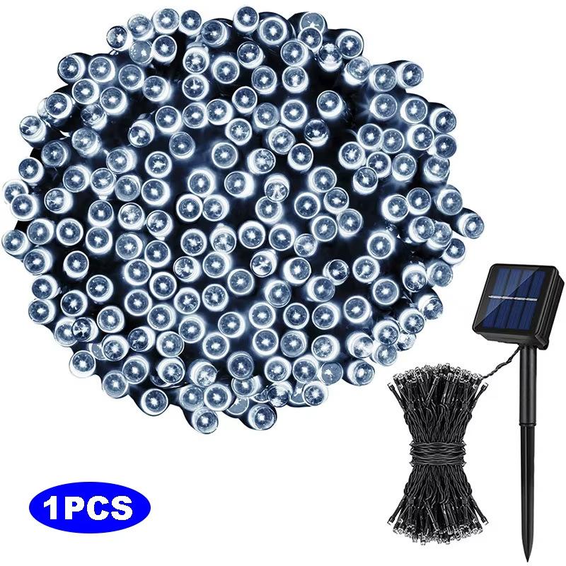 12M Led Solar 100 Led Christmas Lights Outdoor Waterproof For Party Fairy Garden Xmas Tree Decoration Solar Lights