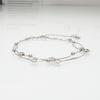 Star Bracelet Exquisite Simple Sterling Silver Five-Pointed Star Double Bracelet Women'S Premium Jewelry