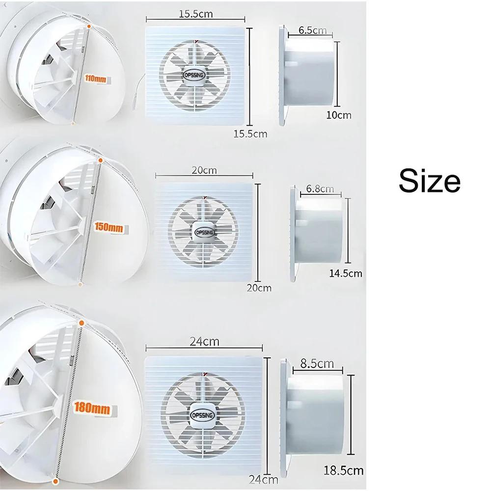 220V EU/UK/AU 4"6" Electric Exhaust Fan Toilet Powerful Mute Extractor Household Wall Kitchen Inbline Duct Fan Ventilation Fan