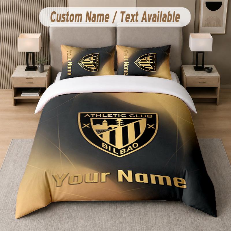 Athletic Bilbao FC Design Bedding Set Custom Text 1 Duvet Cover & 2 Pillow Cases