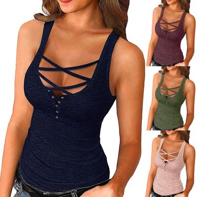 Dámské základní sexy letní košile bez rukávů tílka Camis