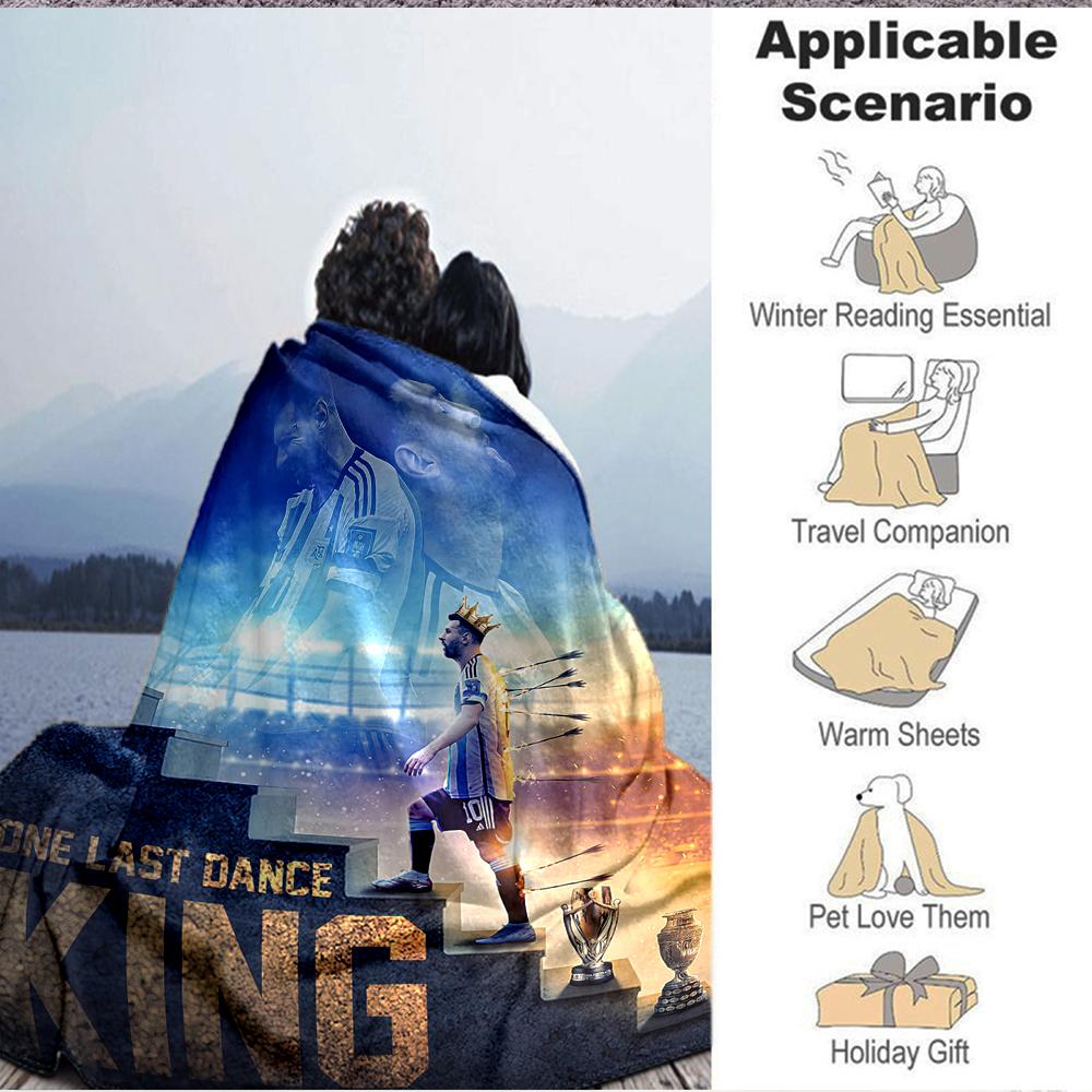 1Pc King'S Final Dance Flannel Blanket, Soft And Comfortable, Casual Warm, Camping Travel, Christmas, Halloween Xmas Gift L1562