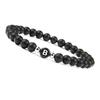 6mm czarny matowy kamień agatowy zroszony 26 liter bransoletka prezent na walentynki