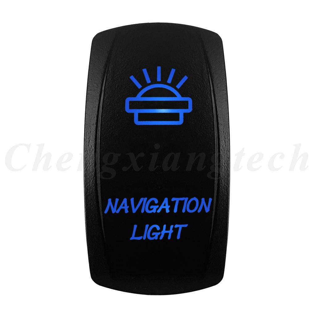 12V 20A Blue Led Car Boat Laser Rocker Switch ON OFF (ON) OFF ON OFF ON (ON) OFF ON (ON) OFF (ON) Waterproof