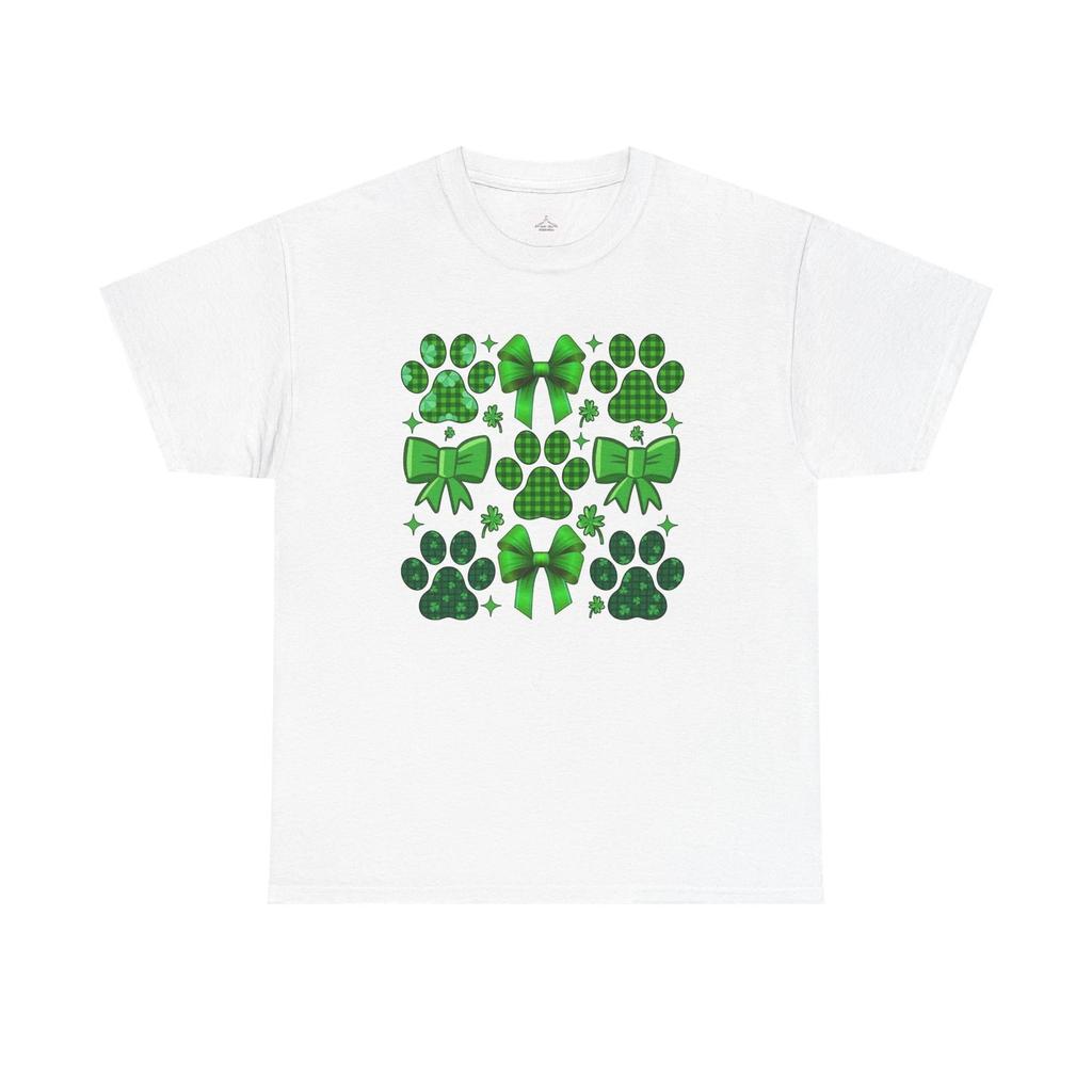 St. Patrick's Day Unisex Schweres Baumwoll-T-Shirt, Niedliches Grünes Schleifen-Design, Irisches Geschenk,