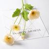 23.6" Tall Artificial Flowers Faux Silk Ranunculus Flower Stems with 3 Heads Blooms And 1 Bud for Wedding Decor Floral Arrangement Table Centerpiece