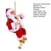 Santa Claus Musical Climbing Rope Electric Climbing Santa with Music Christmas Hanging Climbing Santa On Rope for Tree Fireplace Home Decor