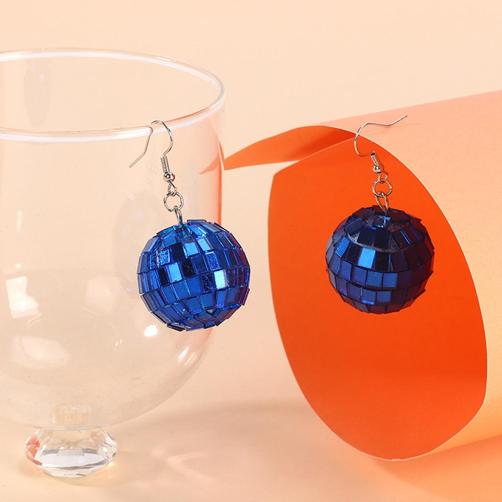Mirror Ball Disco Ball Earrings Disco 60's 70's Ball Earrings Costume Accessory