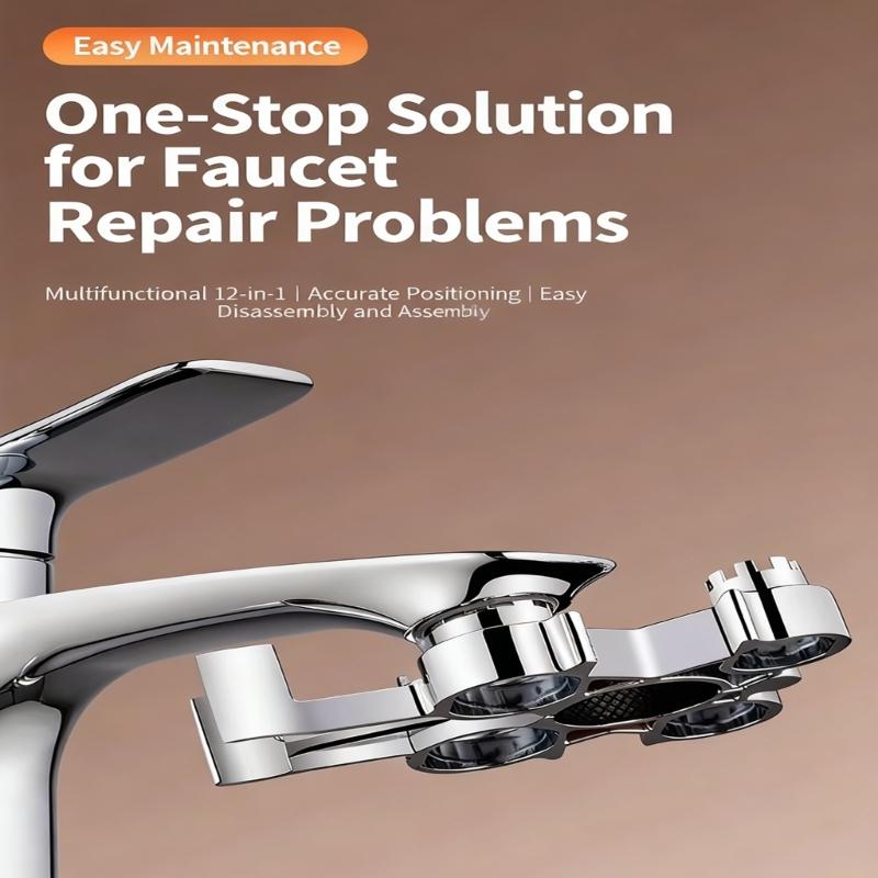 Strong Alloy Faucet Wrench Maintenance without Professional Skills Required for Quick Aerator & Cartridge Replacement