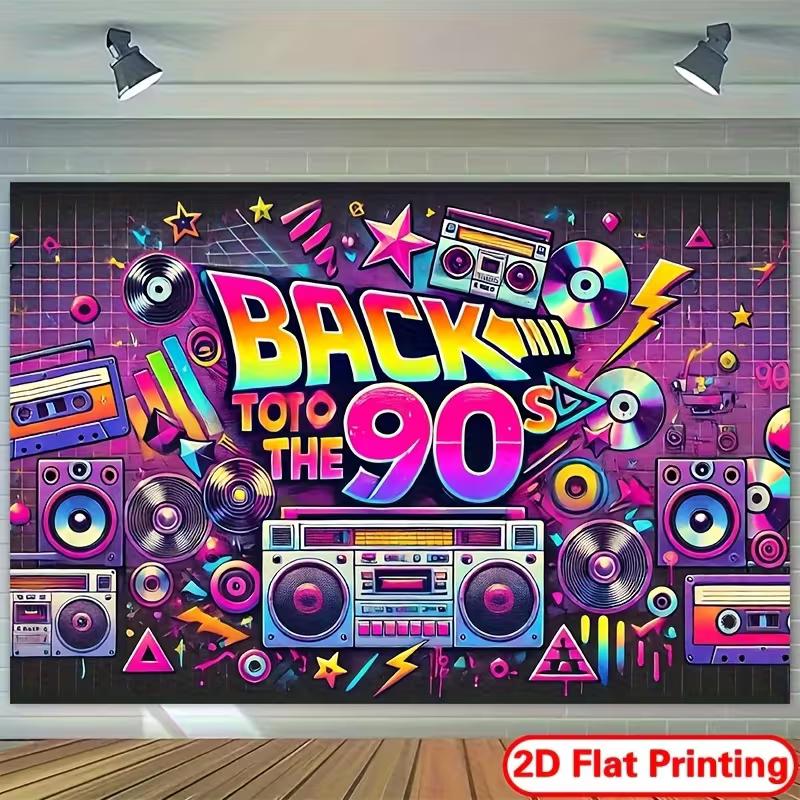 

2D Retro 90s Hip Hop Background Cloth Graffiti Style Photo Booth Prop 47.2x31.5inch/120*80cm