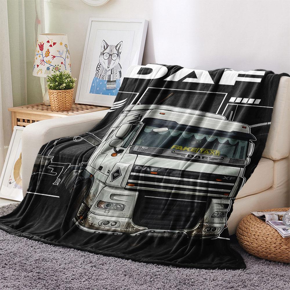 1PC DAF Patterned Flannel Blanket Suitable For All Seasons for Home Decor Warmth and Comfort Gifts Holiday Present
