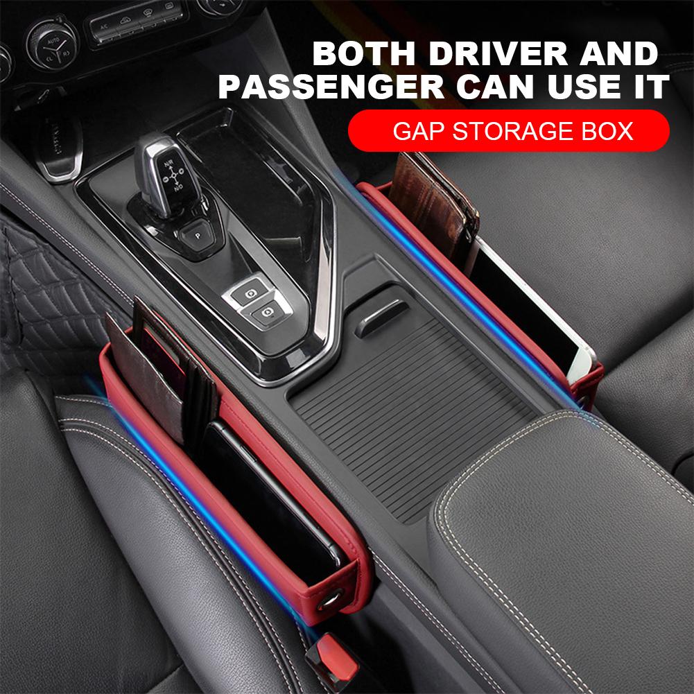 Seat Console Side Pocket Car Seat  Filler PU Leather Seat Crevice Storage Bag Seat Side Storage Box Car Interior Accessories