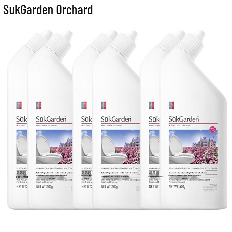 Shuguoyuan English Garden Fresh Scent Toilet Cleaner - 6 Bottle Value Pack