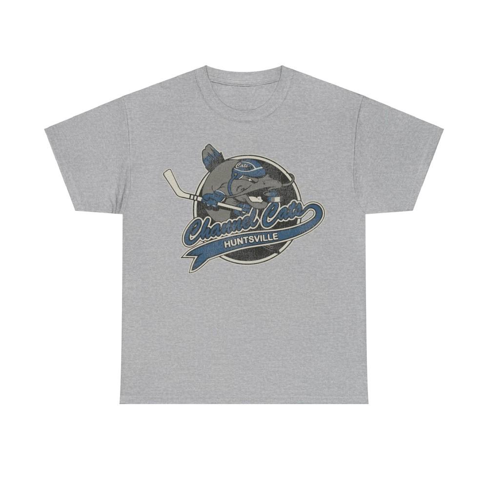 Huntsville Channel Cats Hockey Team Nostalgic Logo Tshirt Unisex T-Shirt XL