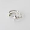 Silver Eyecatching S925 Hollow Star Ring For Women Adjustable For Comfort And Style