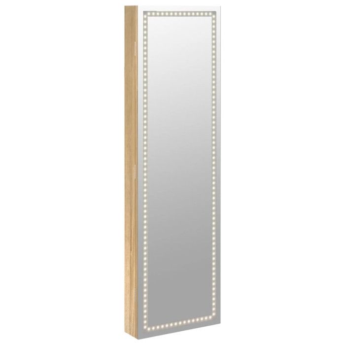 VidaXL Jewelry Cabinet with Mirror and LED Lighting Wall-Mounted 353255