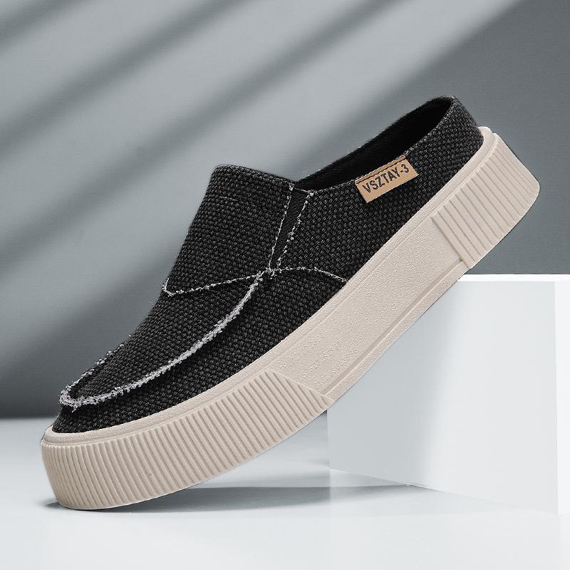 

Толстая подошва, закрытый носок, шлепанцы-полуботинки для мужчин, мюли, туфли на платформе, лоферы без задника, тапочки, полуботинки, повседневная обувь 39