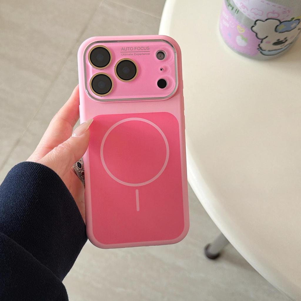 Silicone Magnetic Ring Case for iPhone 17 Pro Max with Apple 16 Large Window Protection