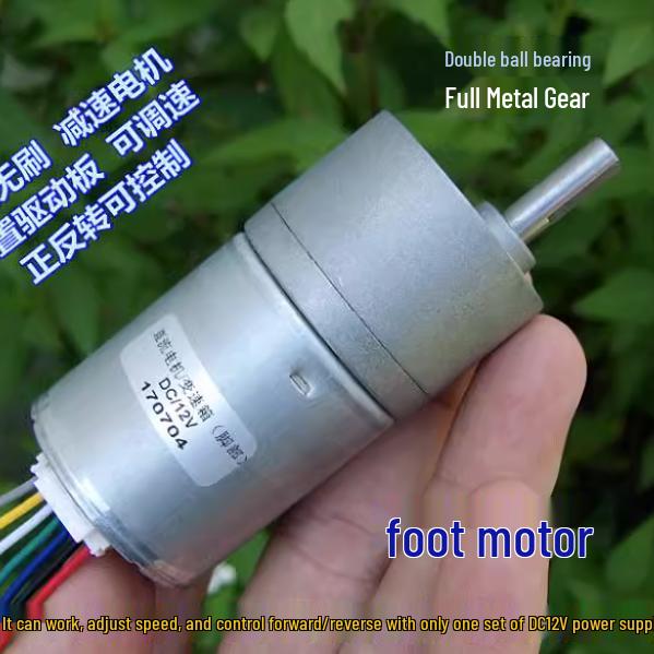 

Reversible DC Brushless Geared Motor with Metal Gears and Ball Bearings Light Gray B: Neck Motor