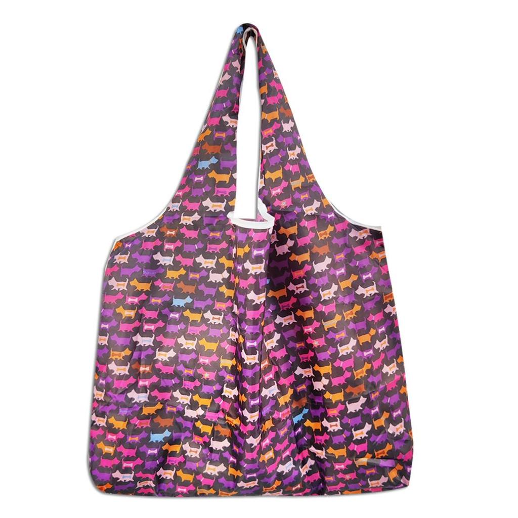 Eco-Friendly Large Capacity Foldable Tote Bag - Creative, Portable, Printed, and In Stock