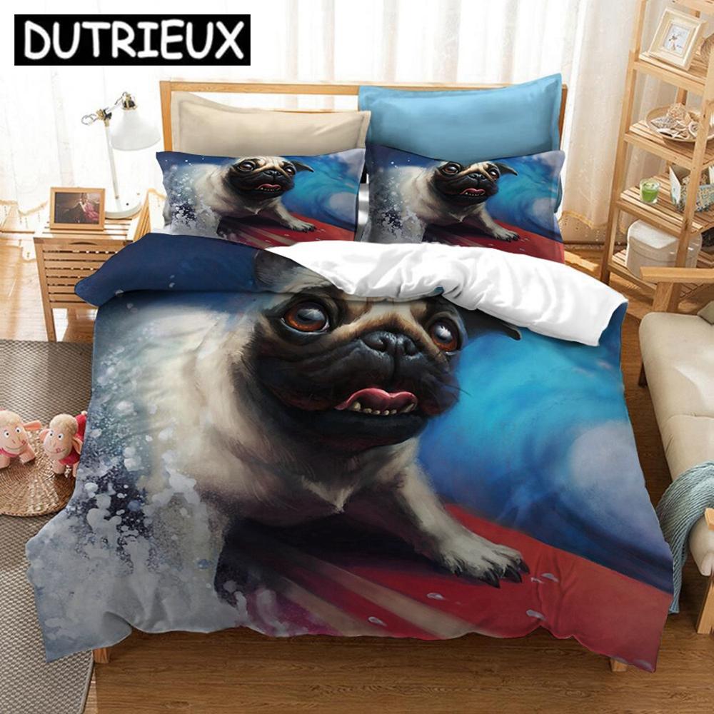 Comforter Animal Series 3D Printed Peacock Lion Dog Bedding Set S S Comforter Bedding Set Bedclothes