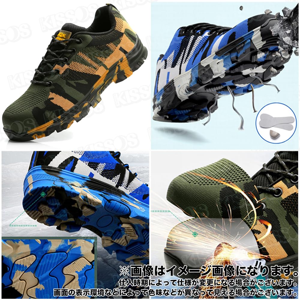 KISSOS Trekking Outdoor Sicherheit Leicht zu Gehen Japanischer Schuh Herrenschuhe, Sneaker, Rutschfest, Wasserdicht, Schuhe, Atmungsaktiv, Bequem, Leicht,